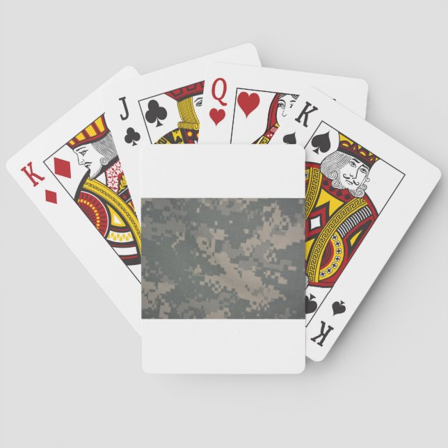 Acu-mönsterkamouflage gå i skaror Digital Casinokort (Baksidan)