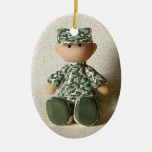 Acu-soldat Julgransprydnad Keramik