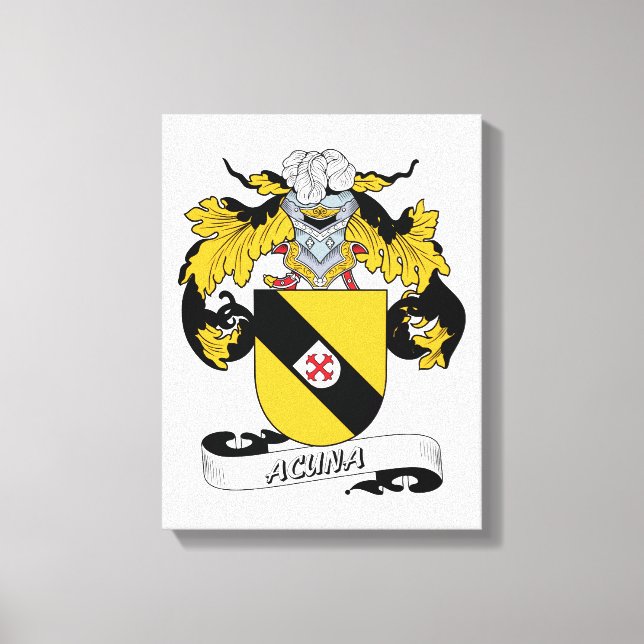 Acuna Family Crest Canvastryck (Framsida)