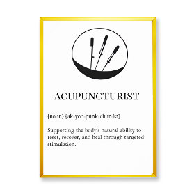 Acupuncture Healing Wall Art for Clinic Wall chart Poster