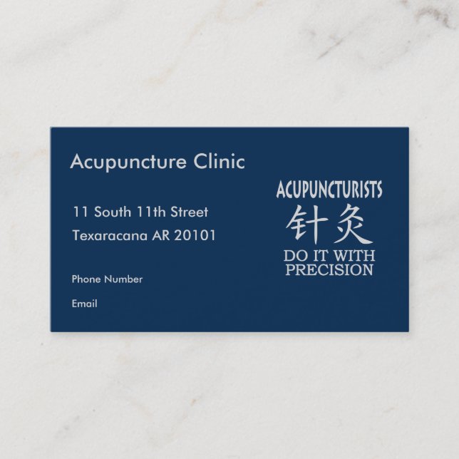 Acupuncture humor tidsbeställning kort (Framsida)