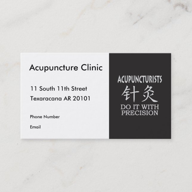 Acupuncture humor tidsbeställning kort (Framsida)