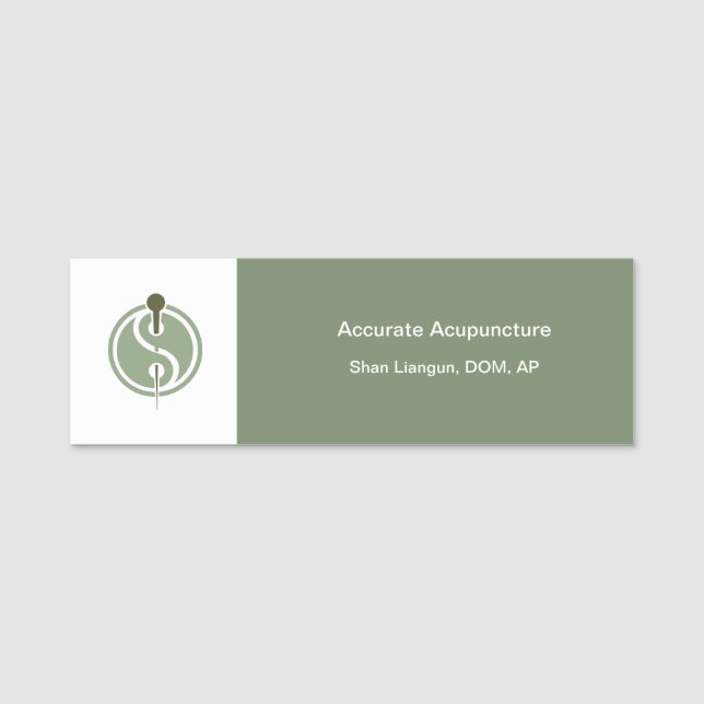 Acupuncture Integrative Medicine Namn bricka Namnbricka (Framsida)