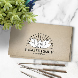 Acupuncture Lotus - Black and white Visitkort