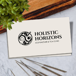 Acupuncture Nål, Yin Yang och Lövs Visitkort