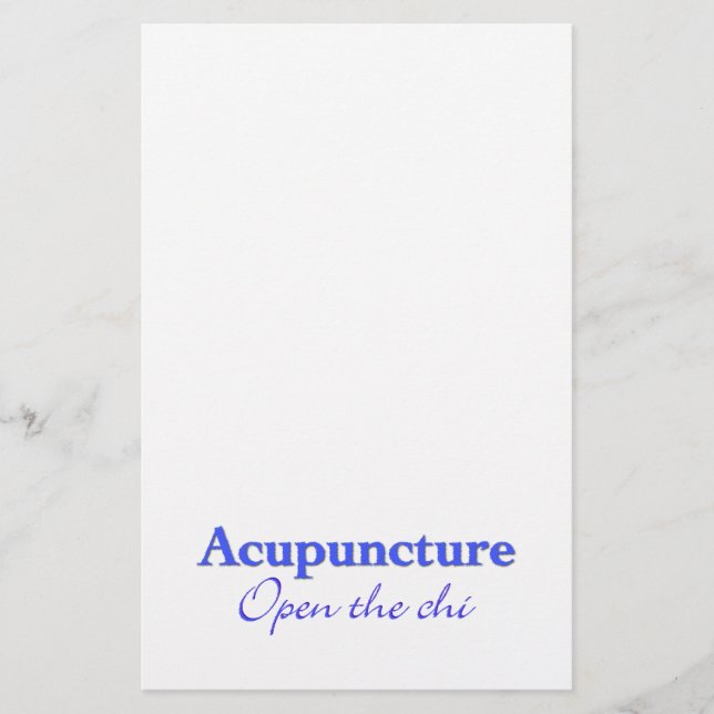 Acupuncture - Open the chi Brevpapper (Framsida)