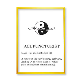 Acupuncture Qi Flow Wall Art for Clinic Office  Poster
