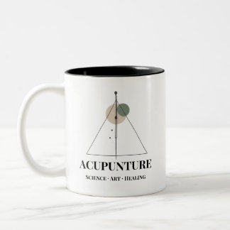Acupuncture Science Art Healing Mug Minimalist Två-Tonad Mugg