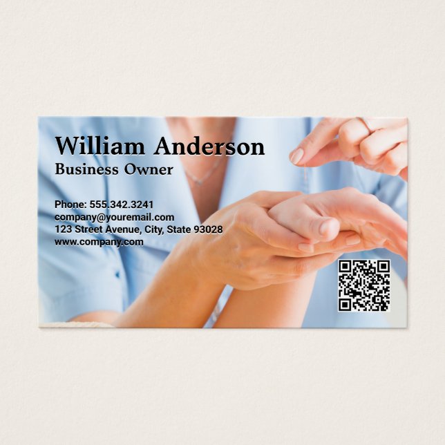 Acupuncture Session | QR-kod Visitkort (Framsidan)