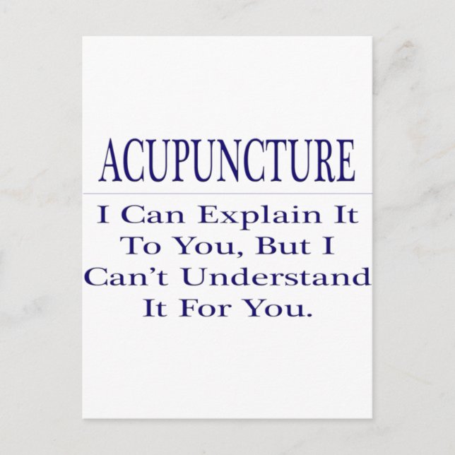 Acupuncturist Joke ... Förklara ej Vykort (Framsida)