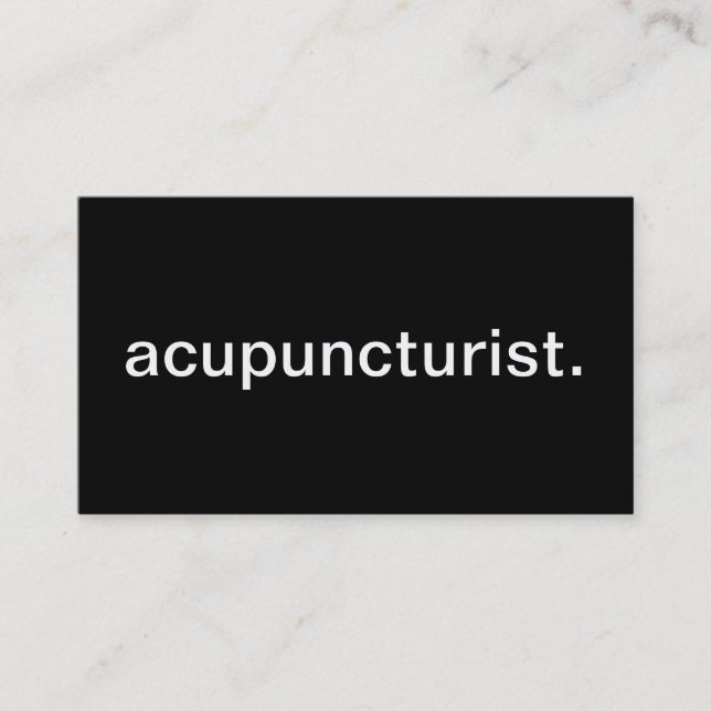 Acupuncturist Visitkort (Framsida)
