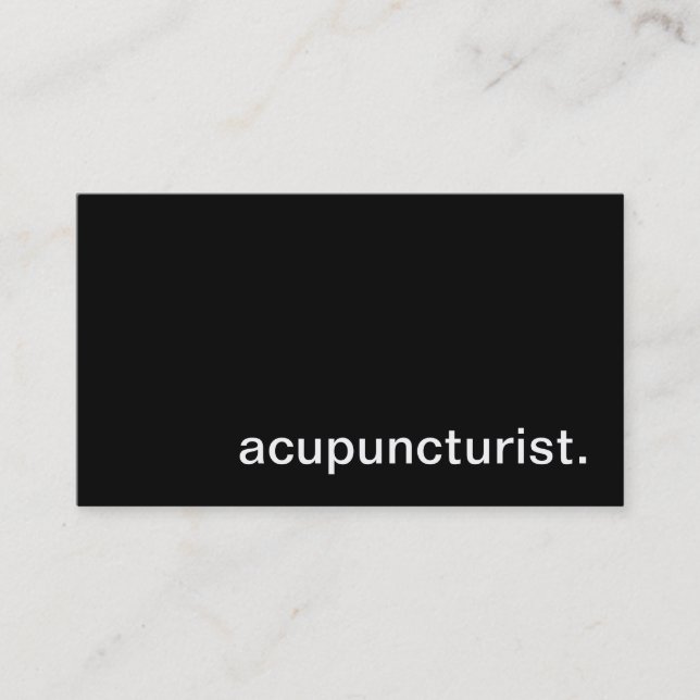Acupuncturistvisitkort Visitkort (Framsida)