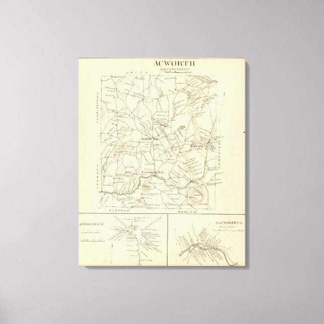 Acworth, Sullivan County Canvastryck (Framsida)