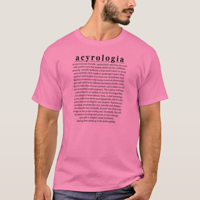 acyrologia t shirt (Framsida)
