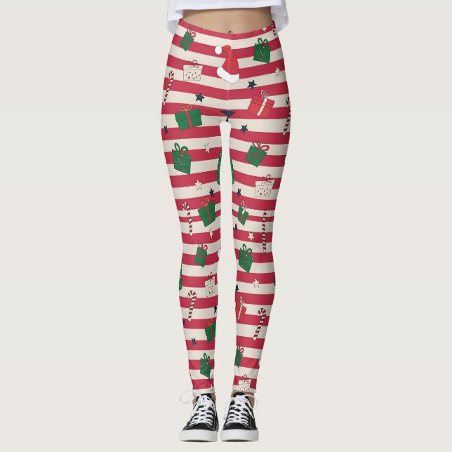 AD 001 - Jul digital mönster Leggings (Framsida)