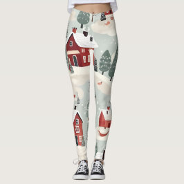 AD 002 - Jul digital mönster Leggings