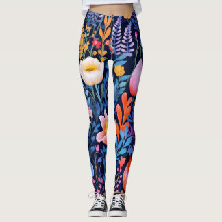 AD 005 - Blommigt digitalt mönster Leggings
