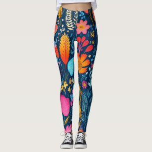 AD 010 - Blommigt digitalt mönster Leggings