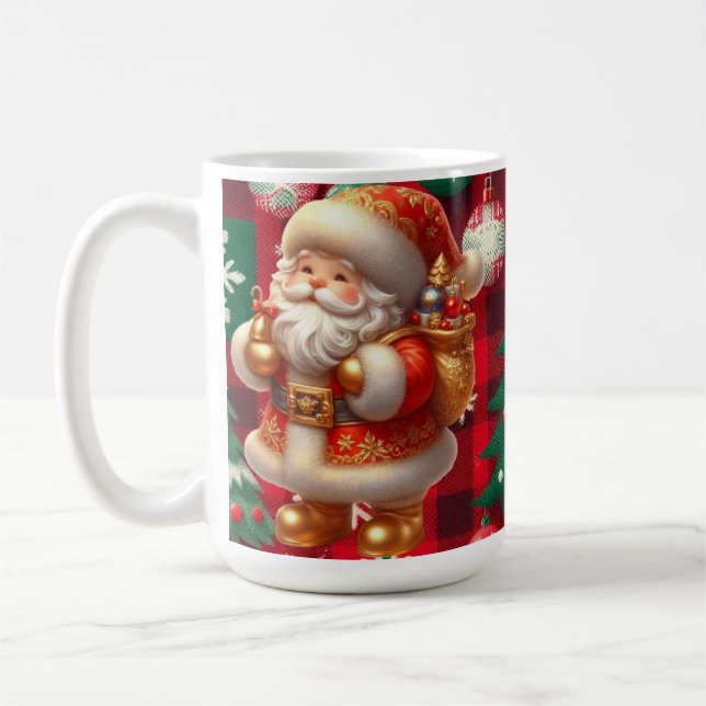 AD 018 - Jul digital grafik Santa 3d Kaffemugg (Vänster)