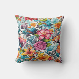 AD 019 - Blommigt digitalt mönster Kudde