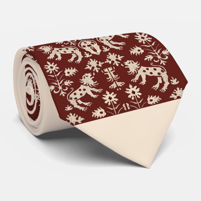 AD 1200-talets speglade lejon-utskrift Slips (Rullad)