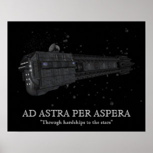 Ad astra per aspera-motiverande poster