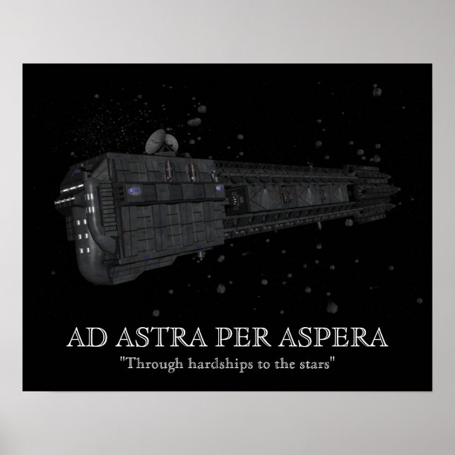 Ad astra per aspera-motiverande poster (Framsidan)