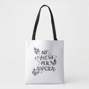Ad astra per aspera Tragetasche weiß Tygkasse