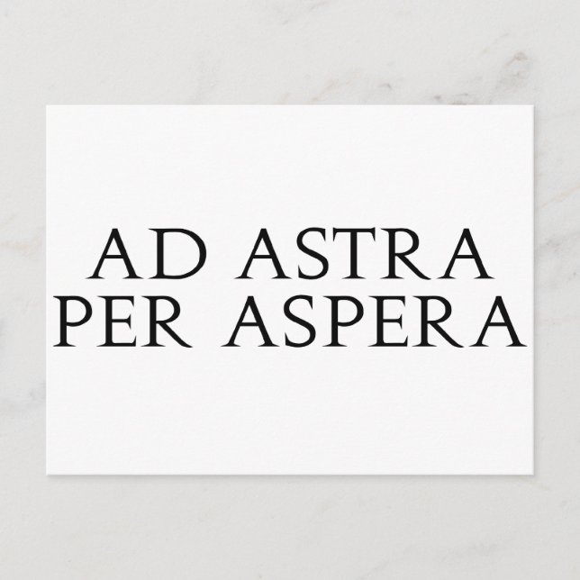 Ad Astra Per Aspera Vykort (Framsida)