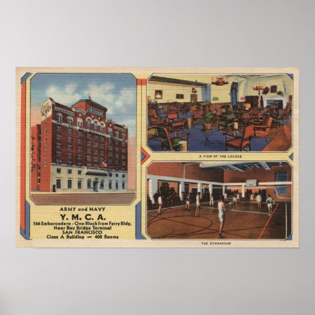 Ad for Army/Navy Y.M.C.A. Byggnad Poster (Framsidan)