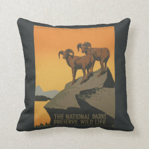 Ad. för nationalparksyltvintage kudde