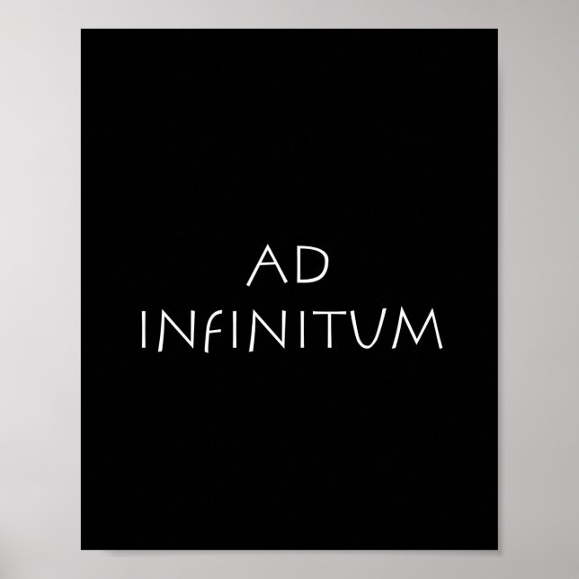 Ad infinitum poster (Framsidan)