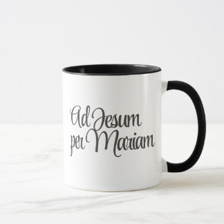 Ad Jesum per Mariam (Till Jesus genom Maria) Kaffe Mugg