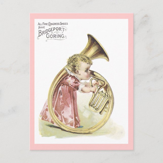 Ad Label Congress Shoes Victorian Postcard Vykort (Framsida)