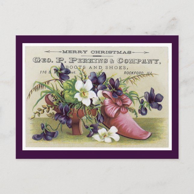 Ad Label Perkins Company Victorian Postcard Vykort (Framsida)