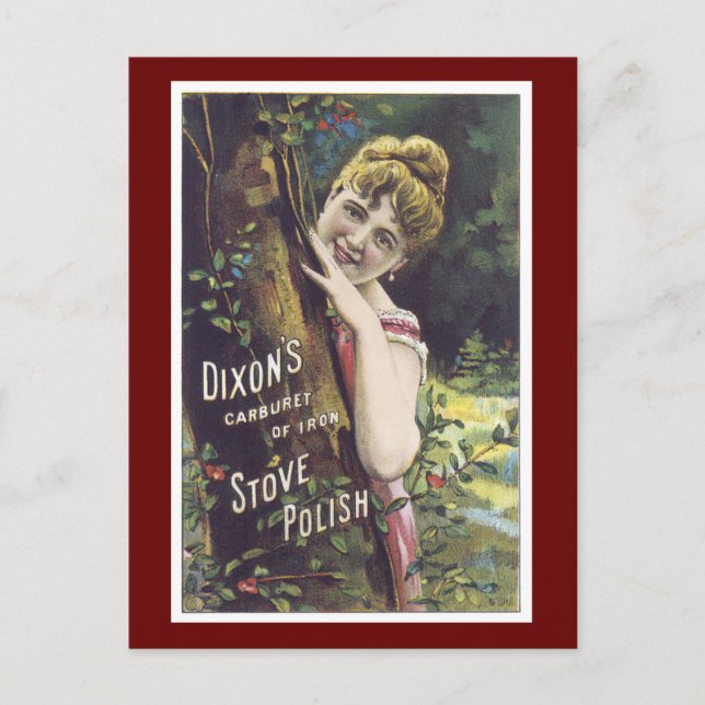 Ad Label Stove Polska Victorian Dam vykort (Framsida)
