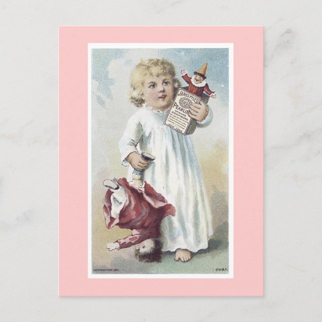 Ad Label Victorian Baby med hennes Leksaker-vykort Vykort (Framsida)