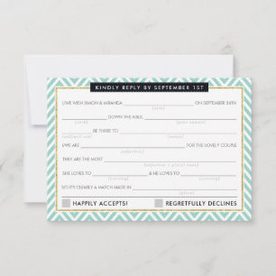 AD LIB OSA REPLY roligt simple fold chervon mint Kort