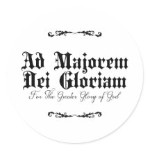 Ad Majorem Dei Gloriam Katolska Klistermärken 