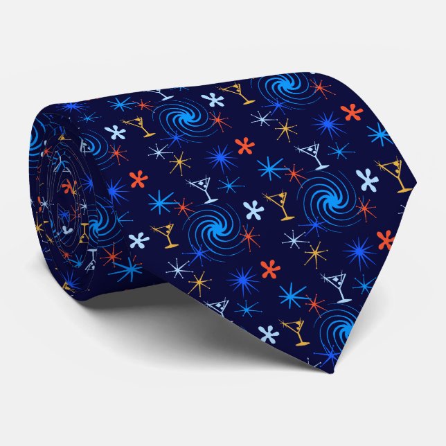 Ad Man Martini Foulard Navy Two-Sided Slips (Rullad)