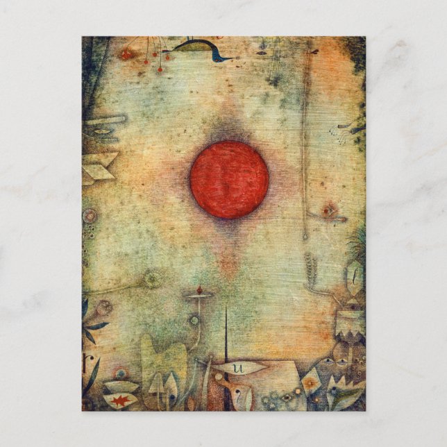 Ad marginem - Paul Klee - abstrakt konsmålning Vykort (Framsida)