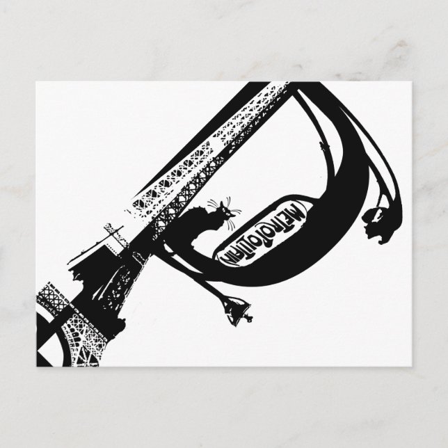 AD Paris Noir Vykort (Framsida)