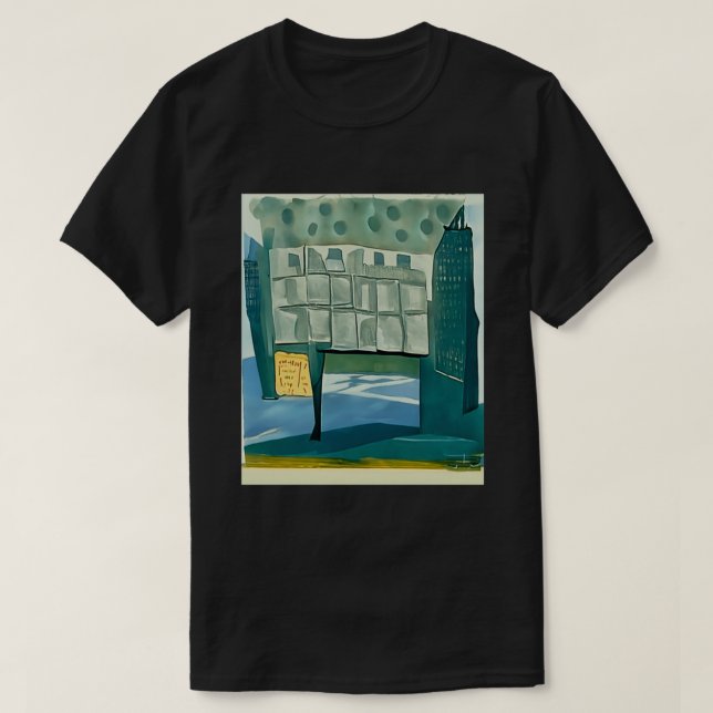 Ad Reinhardt AI Grönt Sign City Day Abstrakt Art G T Shirt (Design framsida)