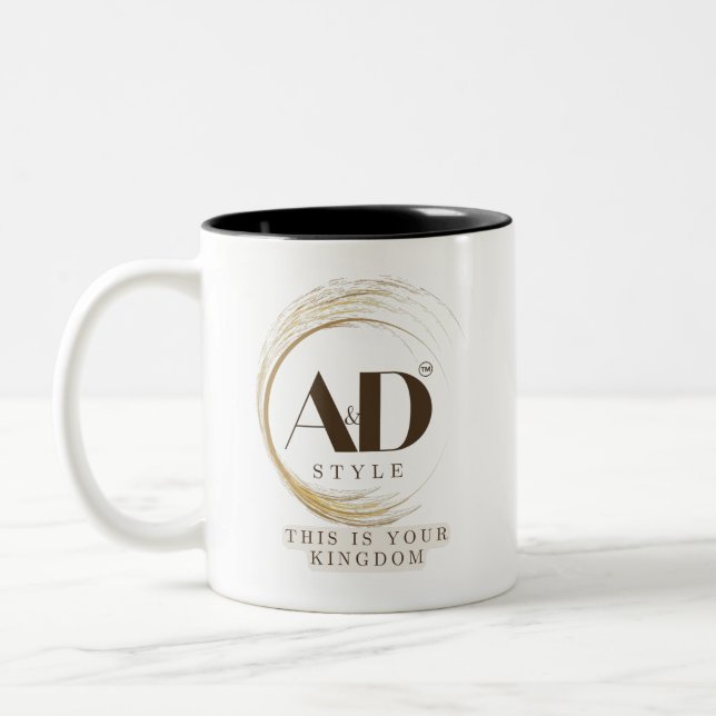 "AD Style – This Is Your Kingdom" Premium Design Två-Tonad Mugg (Vänster)