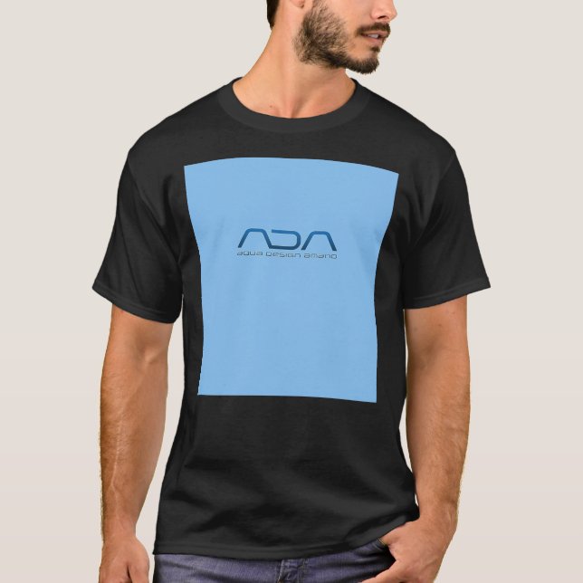 ADA Aqua Design Amano Logotyp Aquascape-slätter ti T Shirt (Framsida)