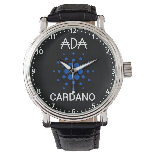 ADA Cardano Crypto Coin Poster Armbandsur (Framsida)