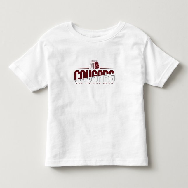 Ada Cougar Band Classic Småbarn White T-Shirt (Framsida)