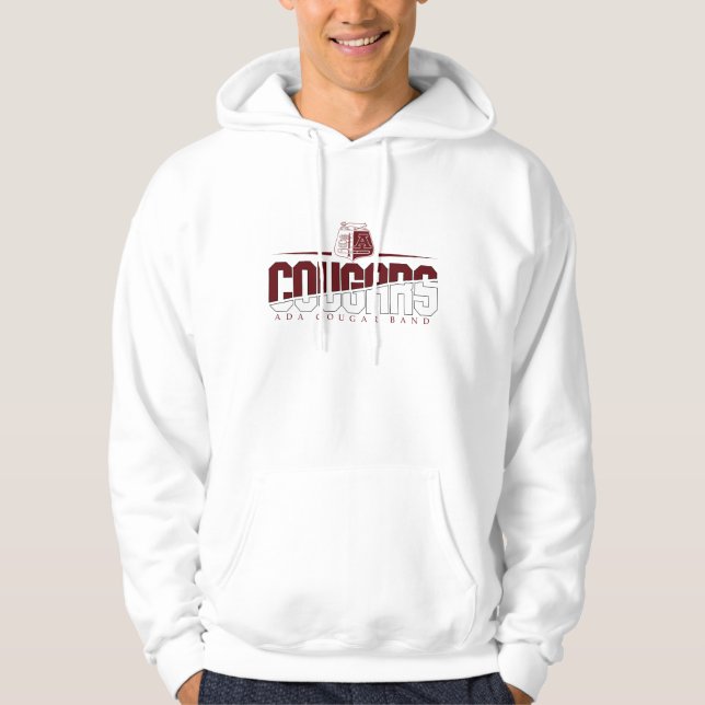 Ada Cougar Band Hooded Sweatshirt White (Framsida)