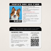 ADA-fil för fotoID för Service Hund Card-foto