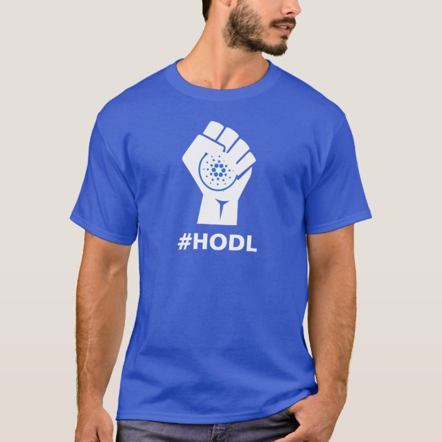 ADA för HODL Cardano: Vit T-shirt (Framsida)